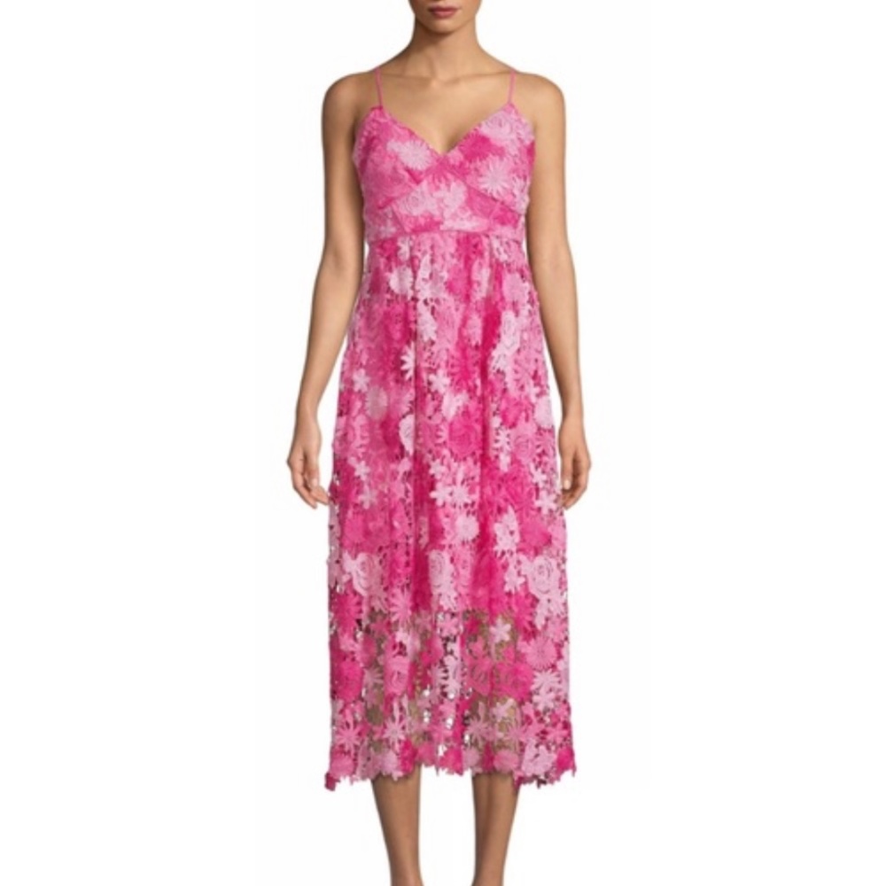 Alexia Admor Krissy Crochet Pink Floral Dress